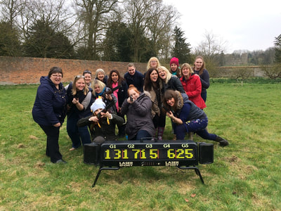 Solihull hen party laser clay shooting activity
